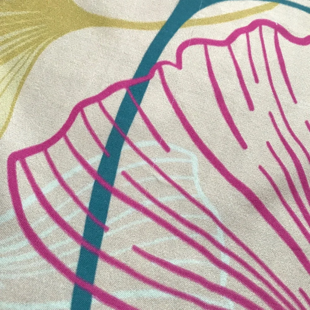 WOMENS SILK SQUARE SCARF SATIN HAND ROLLED FLORAL BANDANA